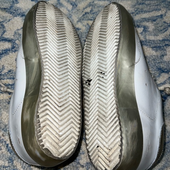 Golden Goose Super Star Sneakers Shoes White Silver Ice Leather Authentic 40 - Picture 7 of 7